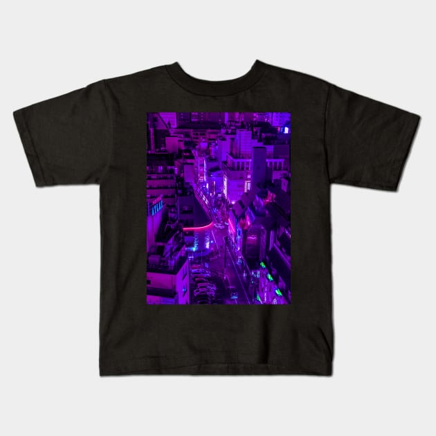 Ethereal Views From Tokyo Rooftops Kids T-Shirt by HimanshiShah